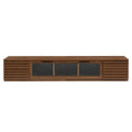79" Checkered Natural Wood TV Stand for TVs up to 85"
