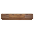 79" Modern Fluted Walnut TV Stand for TVs up to 85"
