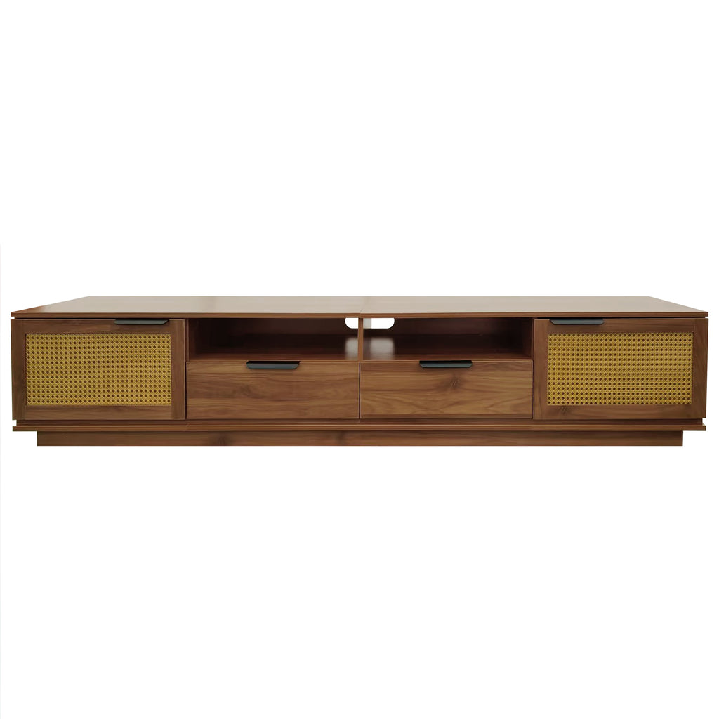 79" Modern Dark Brown TV Stand for TVs up to 85"