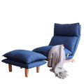 Modern Dark Blue Foldable Reclining Floor Chair & Lazy Sofa