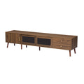 76" Mid-Century Modern Wood TV Stand for TVs up to 85"