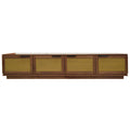 79" Modern Walnut Rattan TV Stand for TVs up to 85"