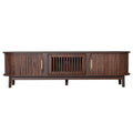 67" Modern Farmhouse Dark Brown TV Stand for TVs up to 75"